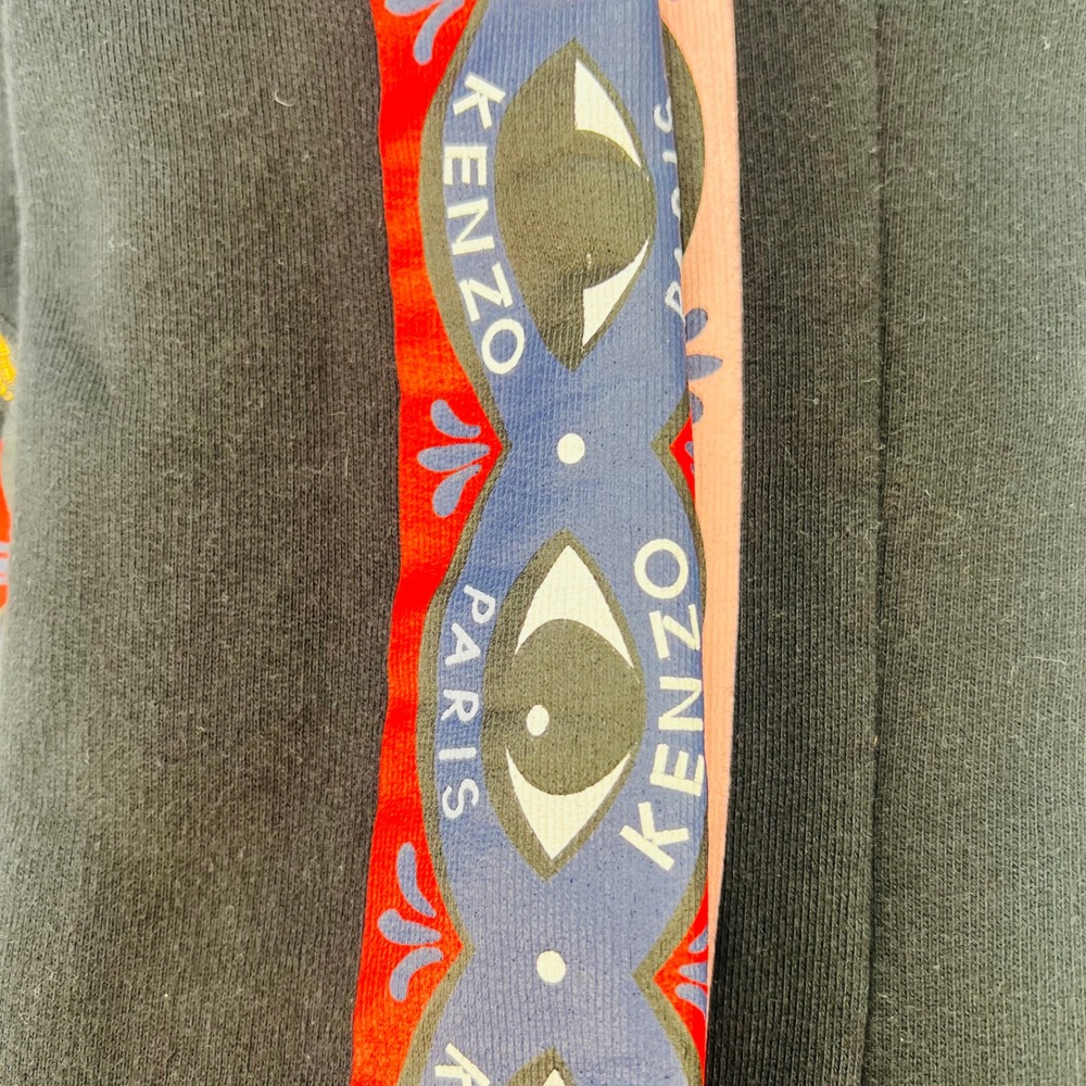 KENZO Paris Eye Sweatshirt Black Embroidered Crewneck Womens‎ Small Streetwear - Picture 12 of 13